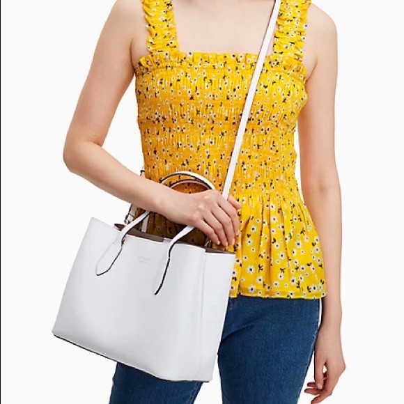 SOLD! NWT Kate Spade Harper White Satchel - Picture 5 of 17